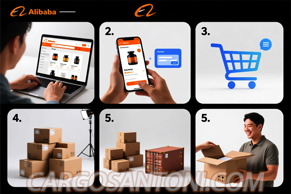 فرآیند خرید کالا از علی بابا